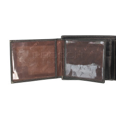 Pánská kožená peněženka LAGEN 615196 černá/tan č.7