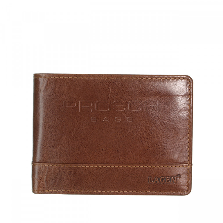 Pánská kožená peněženka LAGEN LM-64665/T tan