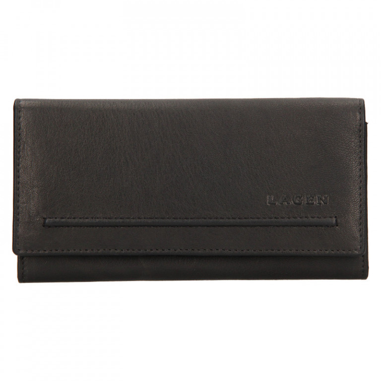 Dámská kožená peněženka LAGEN V-25 E černá