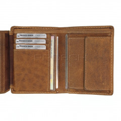 Pánská kožená peněženka LAGEN 5096/C hnědá č.7
