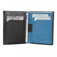 Pánská slim kožená peněženka Lagen 50620 Blck/Blue č.6