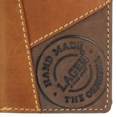 Pánská kožená peněženka LAGEN 51145 tan č.5