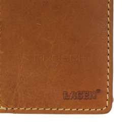 Pánská kožená peněženka LAGEN 51146 tan č.5