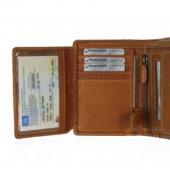 Pánská kožená peněženka LAGEN 51146 tan č.7