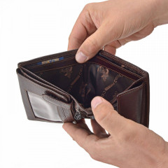 Pánská kožená peněženka Cosset 4402 Komodo hnědá č.7