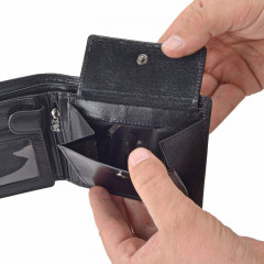 Pánská kožená peněženka Cosset 4465 Komodo černá č.6