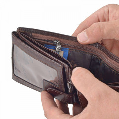 Pánská kožená peněženka Cosset 4487 H hnědá č.8