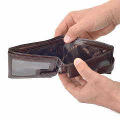 Pánská kožená peněženka Cosset 4487 H hnědá č.9
