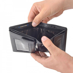 Pánská kožená peněženka Cosset 4402 Komodo černá č.8