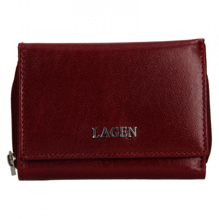 Dámská kožená peněženka Lagen 50453 cherry