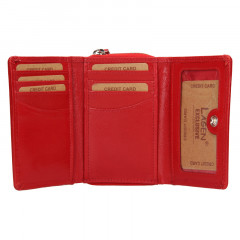 Dámská kožená peněženka Lagen 19065 červená č.3