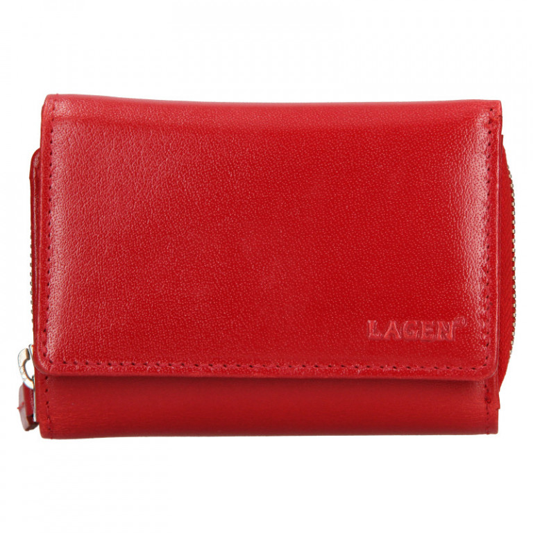 Dámská kožená peněženka Lagen 19065 červená