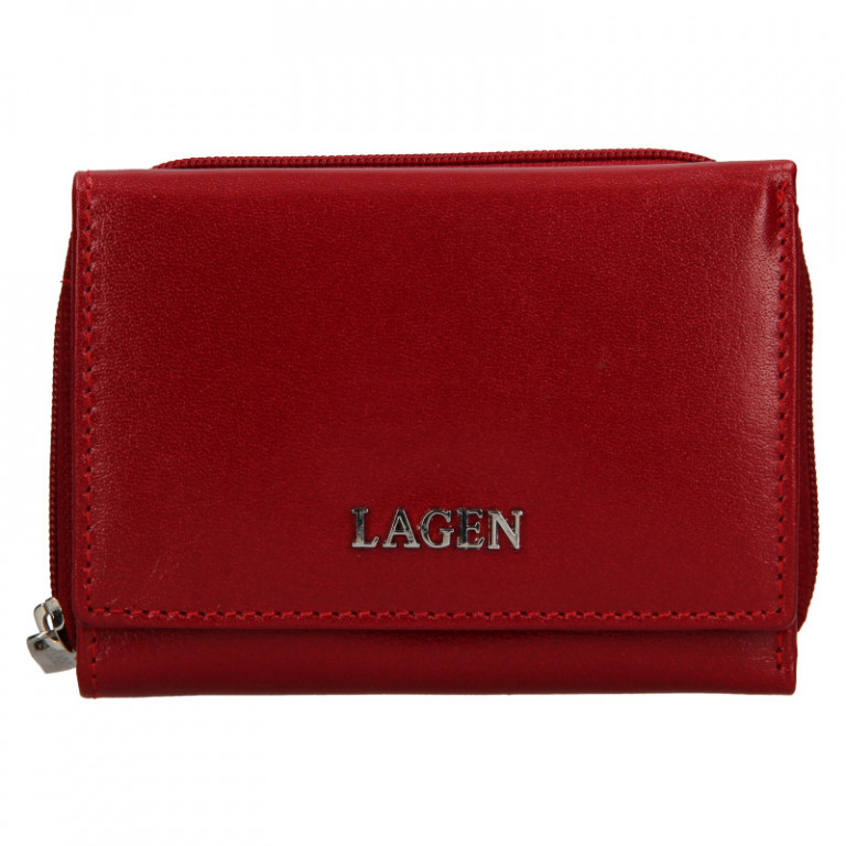 Dámská kožená peněženka Lagen 50453 červená
