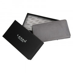 Dámská kožená peněženka Lagen 9000/D šedá č.4