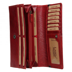 Dámská kožená peněženka Lagen 7546/T červeno-černá č.3