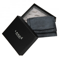 Dámská kožená peněženka Lagen W-2031/R modrošedá č.5