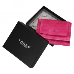 Dámská kožená peněženka Lagen W-2031/D růžová č.5