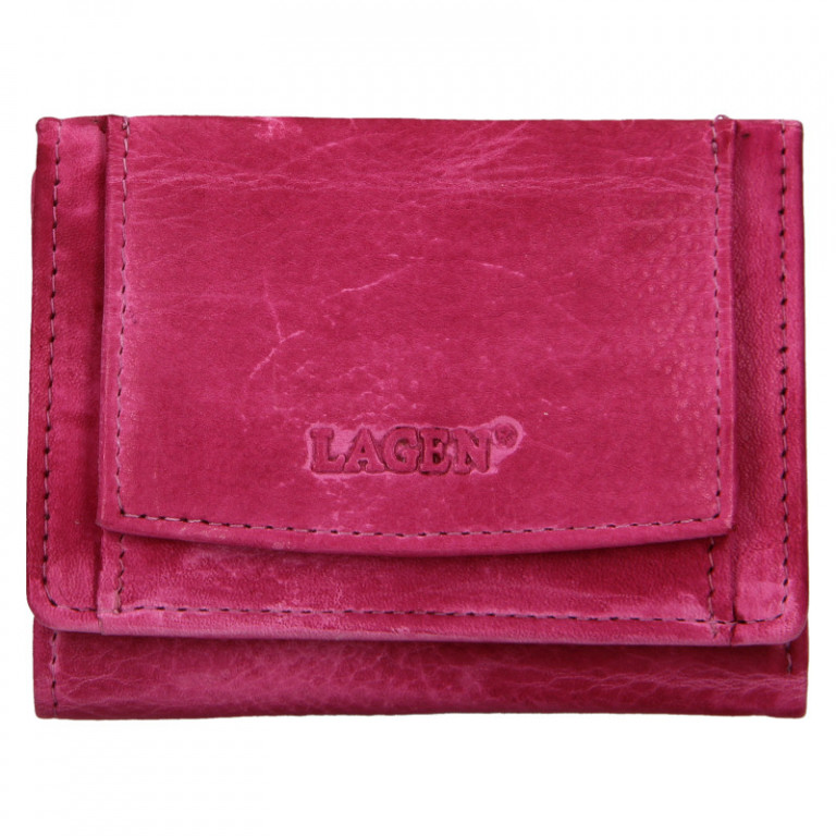 Dámská kožená peněženka Lagen W-2031/D růžová