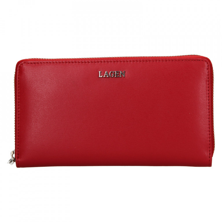 Dámská kožená peněženka Lagen 50353 červená