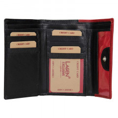 Dámská kožená peněženka LAGEN BLC/4390/419 Blk/Red č.3