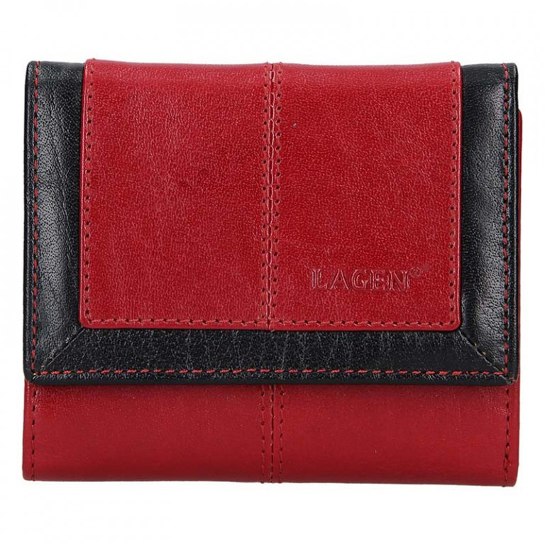 Dámská kožená peněženka LAGEN BLC/4391/419 Red/Blk