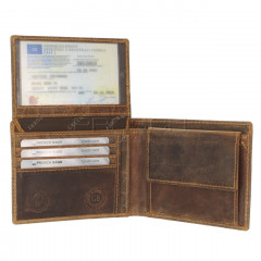 Kožená peněženka Greenburry 1705-Cow-25 hnědá č.5