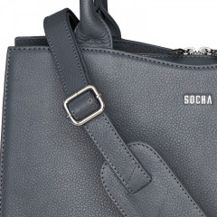 Kožená kabelka na notebook SOCHA Diamond Grey 15.6 č.5