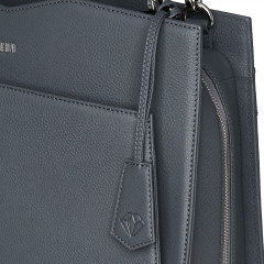 Kožená kabelka na notebook SOCHA Diamond Grey 14"  č.5