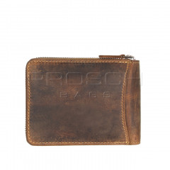 Kožená peněženka na zip Greenburry 1666-25 hnědá č.3