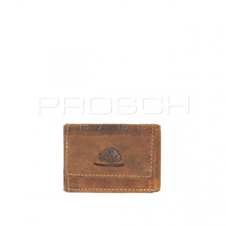 Kožená peněženka mini Greenburry 1681-25 hnědá