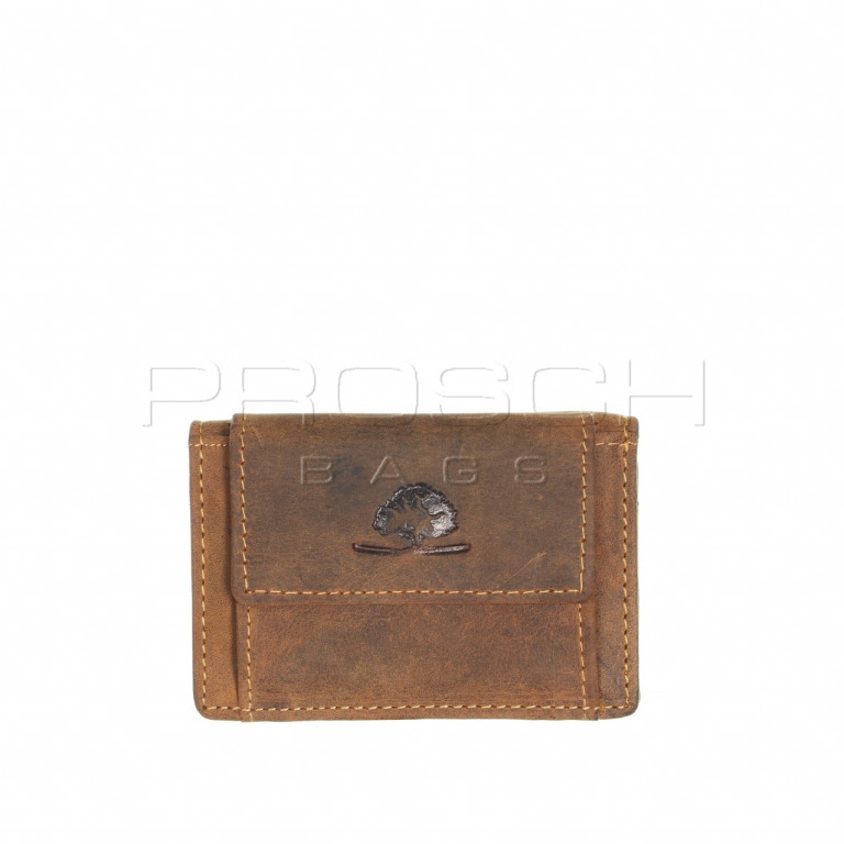 Kožená mini peněženka Greenburry 1682-A-E-25 hnědá