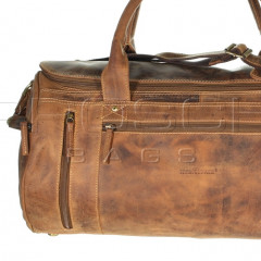 Cestovní kožená taška Greenburry 1657-25 Brown č.8