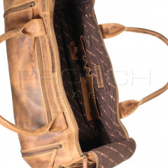 Cestovní kožená taška Greenburry 1657-25 Brown č.7