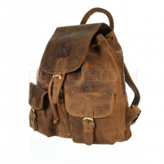 Kožený batoh Greenburry 1711-Stag-3 hnědý č.2