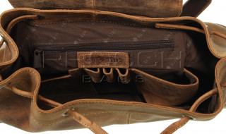 Kožený batoh Greenburry 1711-Stag-3 hnědý č.12
