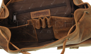 Kožený batoh Greenburry 1711-Stag-3 hnědý č.13