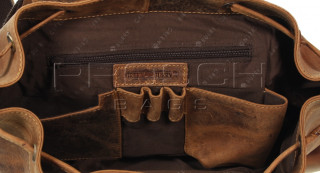 Kožený batoh Greenburry 1711-Stag-3 hnědý č.14
