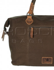Vintage konopná cestovní taška 5920-30 zelená č.5