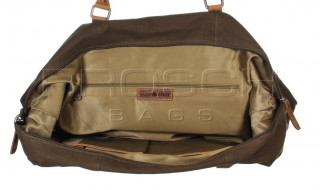 Vintage konopná cestovní taška 5920-30 zelená č.9