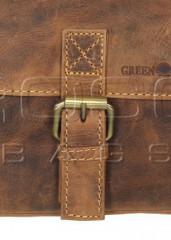 Kožená taška Greenburry 1663-25 hnědá č.8
