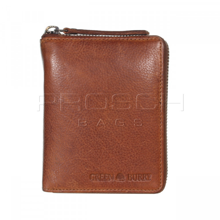 Kožená peněženka na zip Greenburry 2907-24