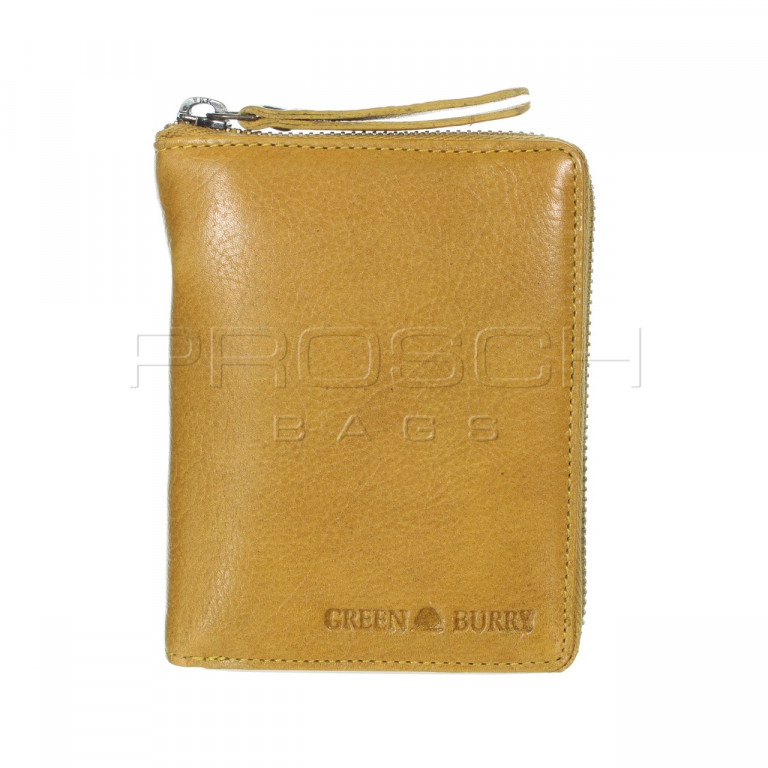 Kožená peněženka na zip Greenburry 2907-45