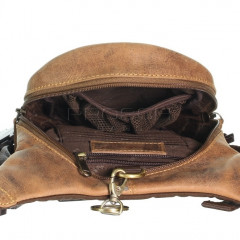 Kožená kapsa na stehno GREENBURRY 1585-25 hnědá č.13
