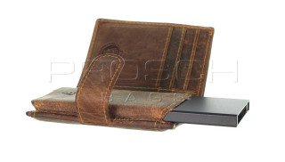 Kožená peněženka na karty Greenburry 1686-25 Brown č.11