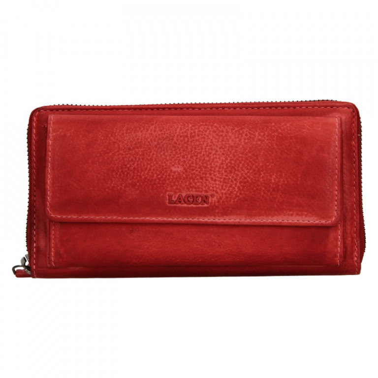 Dámská kožená peněženka LAGEN 786-017/D červená