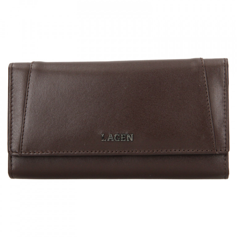 Dámská kožená peněženka Lagen dlouhá BLC5064 hnědá