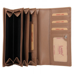 Dámská kožená peněženka Lagen dlouhá BLC5064 Taupe č.3