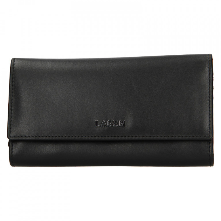 Dámská kožená peněženka Lagen dlouhá BLC5065 černá