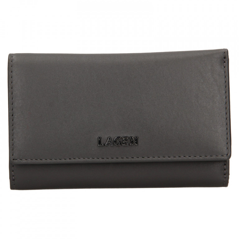 Dámská kožená peněženka Lagen BLC/5304/222 tm.šedá