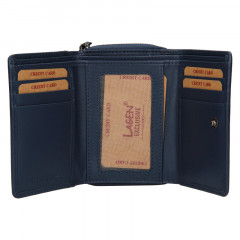 Dámská kožená peněženka Lagen BLC/5314/222 t.modrá č.3